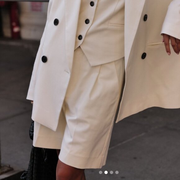 NWT DISSH Beckham Bermuda Shorts Cream US 10 Quiet Luxury Old Money Euro Summer - Picture 9 of 15